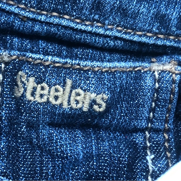 3 for $25 Touch By Alyssa Milano Dark Washed Steelers Jeans Boot Cut Sz 28 - Picture 2 of 10